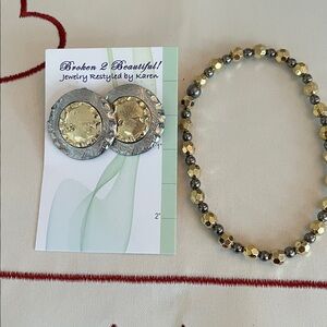 Two toned Jewelry Set